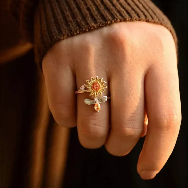 To My Daughter - Sunflower Fidget Ring