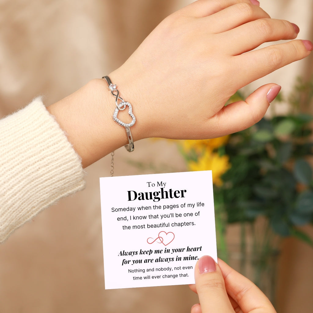 To My Daughter – Infinity Heart Bracelet