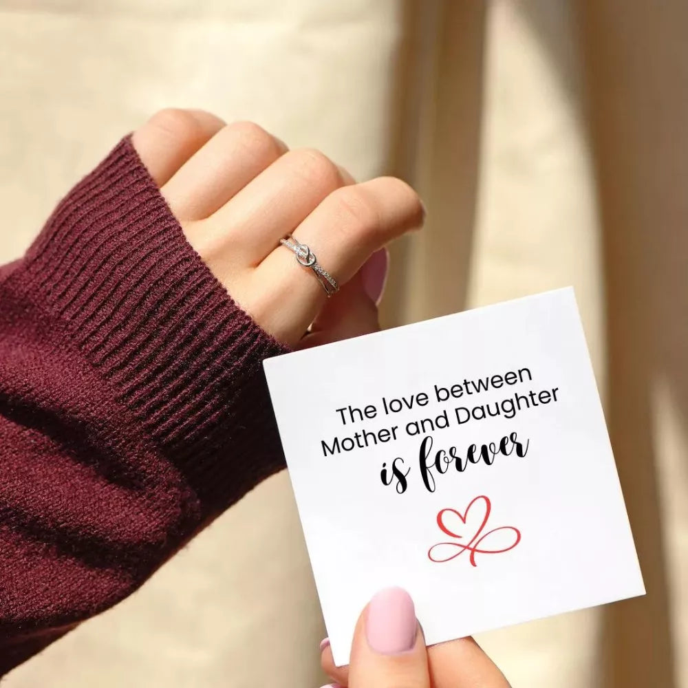 Mother & Daughter - Forever Linked Heart Ring