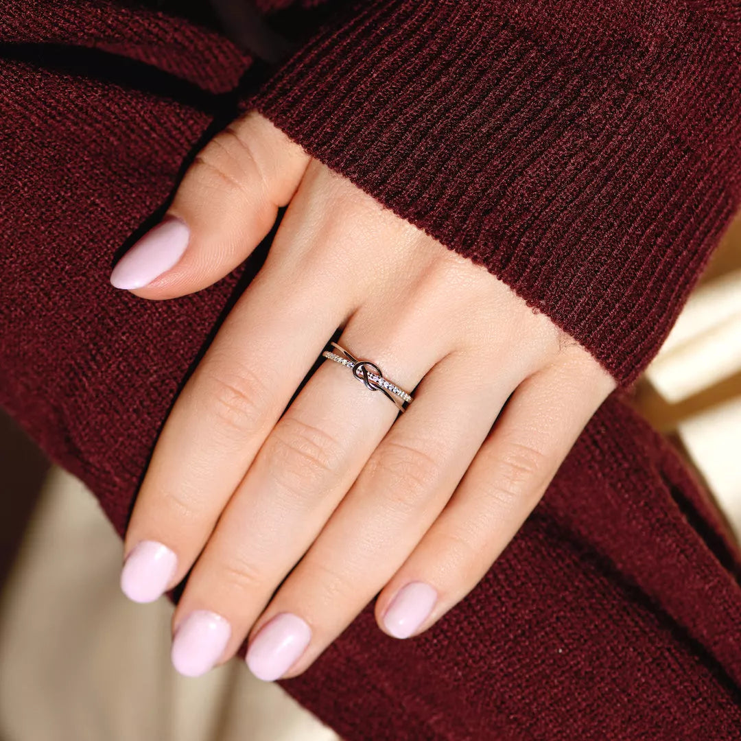 Mother & Daughter - Forever Linked Heart Ring