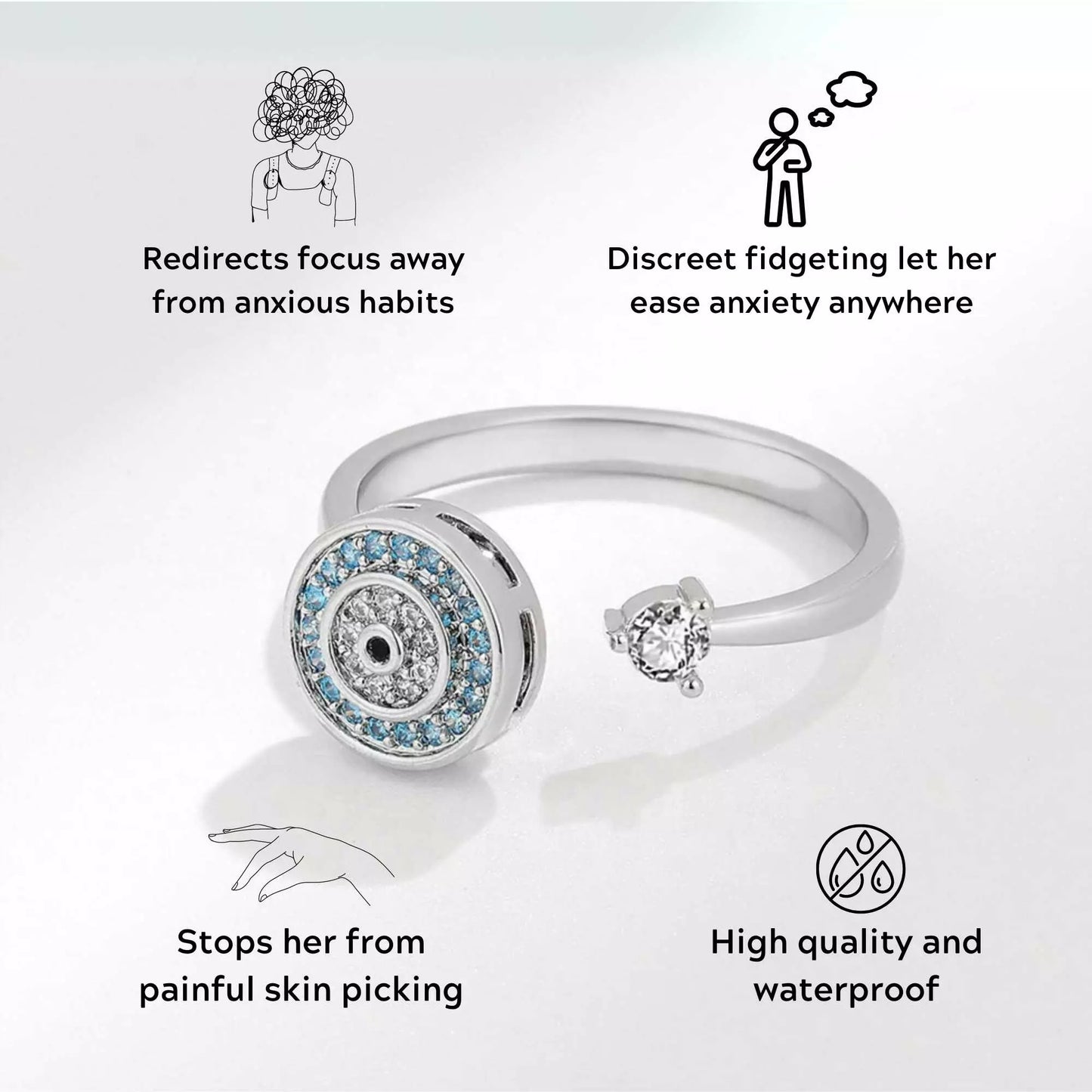 An meine Tochter – Evil Eye Fidget Ring