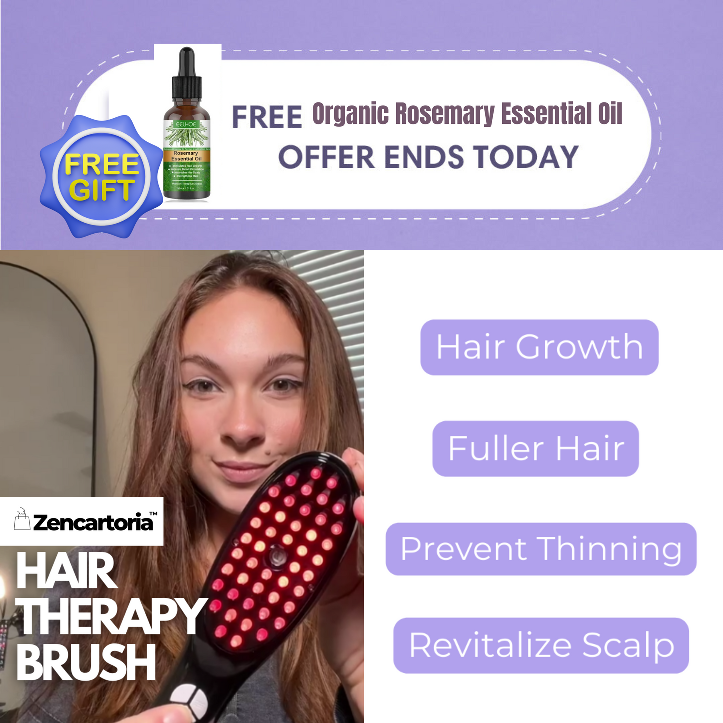 5 in 1 Hair Therapy Brush + Free Gift