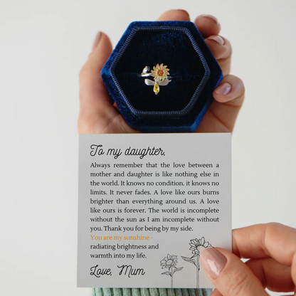 To My Daughter - Sunflower Fidget Ring